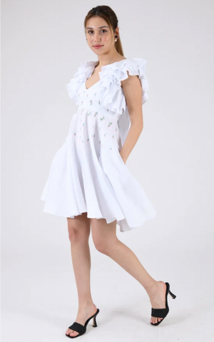 Galata Dress in White
