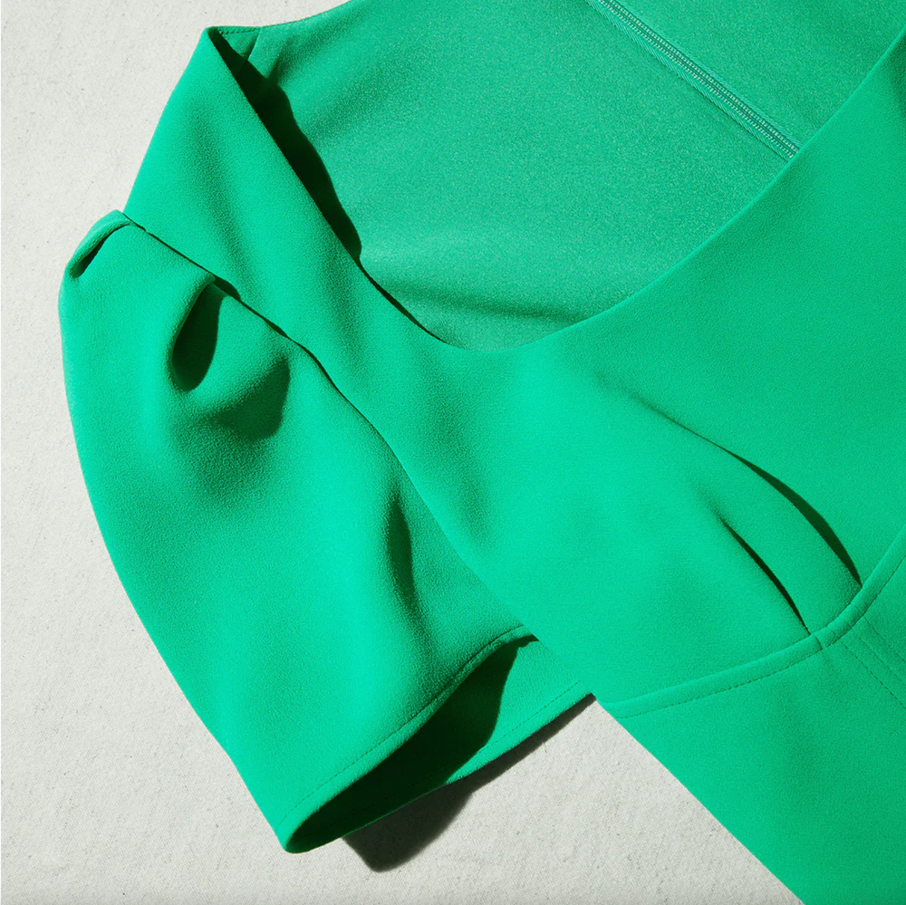 
            
                Load image into Gallery viewer, Green Crepe Midi Dress
            
        