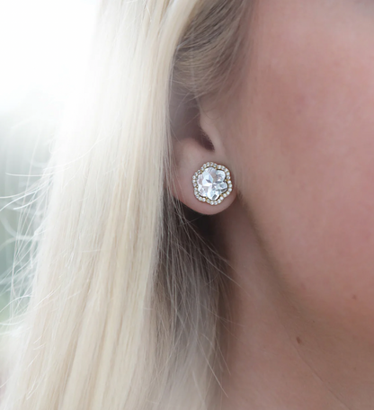 Crystal Flower Stud