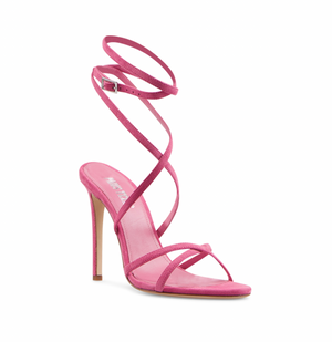 Zoe Lace Up Sandal in Pink